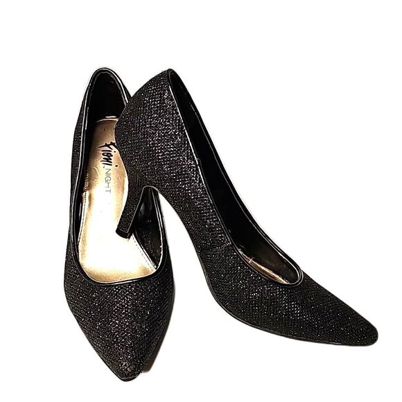 Shoes by Fioni Night Black Shimmer Size 5 - Picture 1 of 6